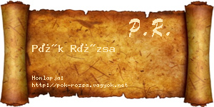 Pók Rózsa névjegykártya