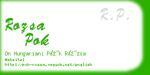 rozsa pok business card